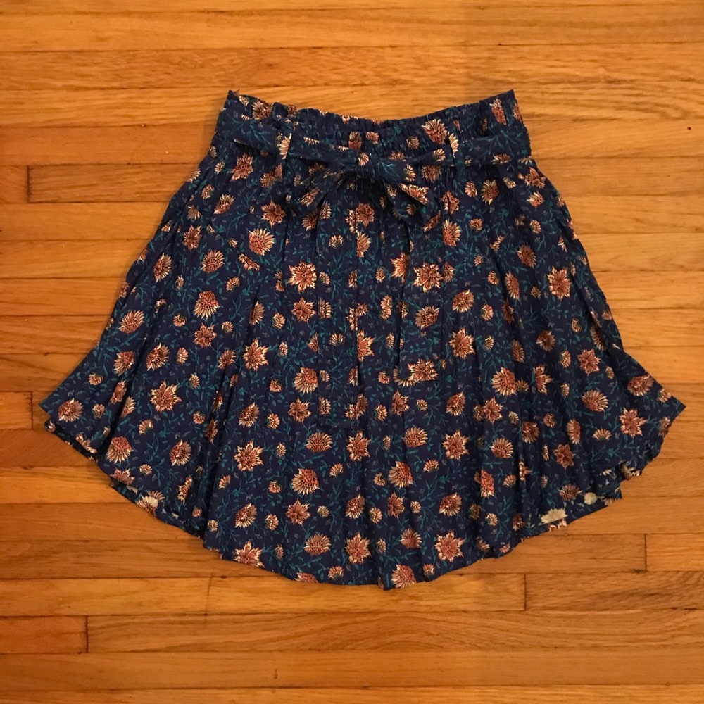 H&M Floral Skirt with Tie